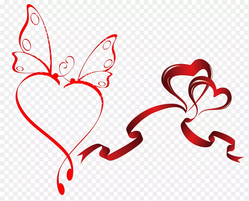 蝴蝶心夹艺术-情人节爱情