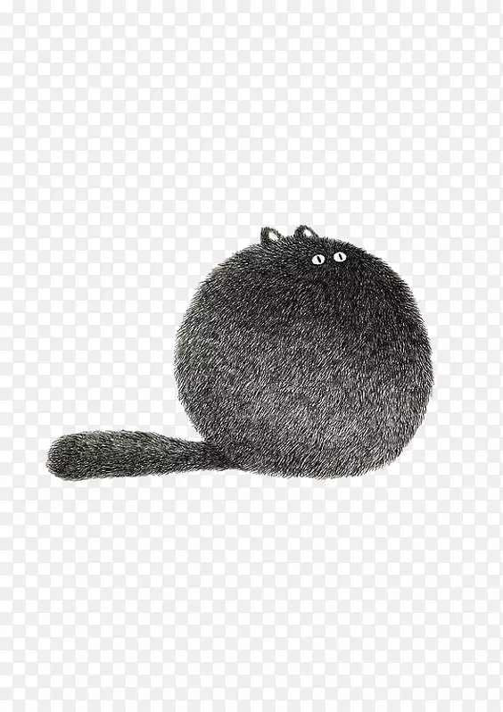 猫画小猫毛茸茸的图片-可爱的猫发球