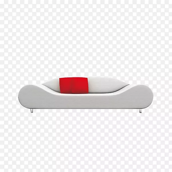 桌子沙发角红-创意白色沙发