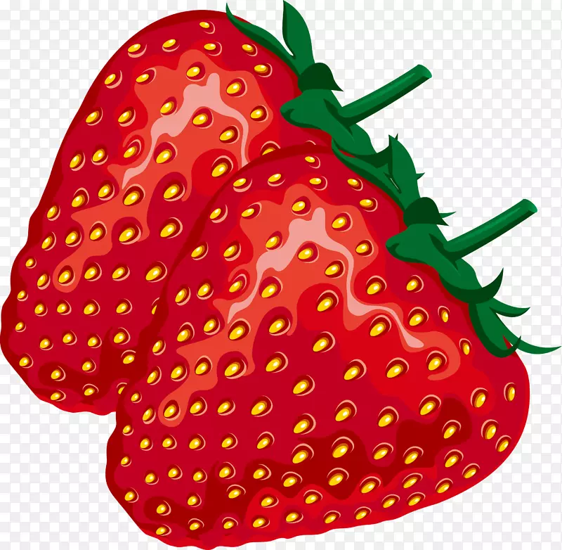 草莓果红草莓装饰设计