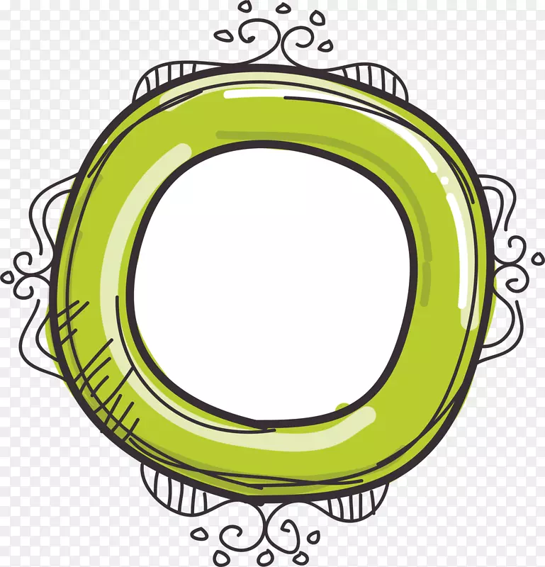 绿色圆圈橙色剪贴画-绿色圆圈