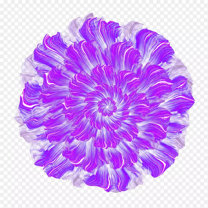 紫花缩略图-手绘紫光效果花卉效果演绎PNG