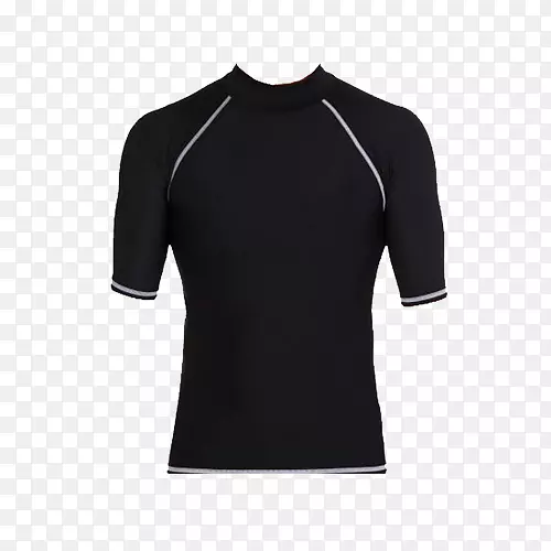 T恤袖阿玛尼马球衫-黑色男式短袖冬季泳衣