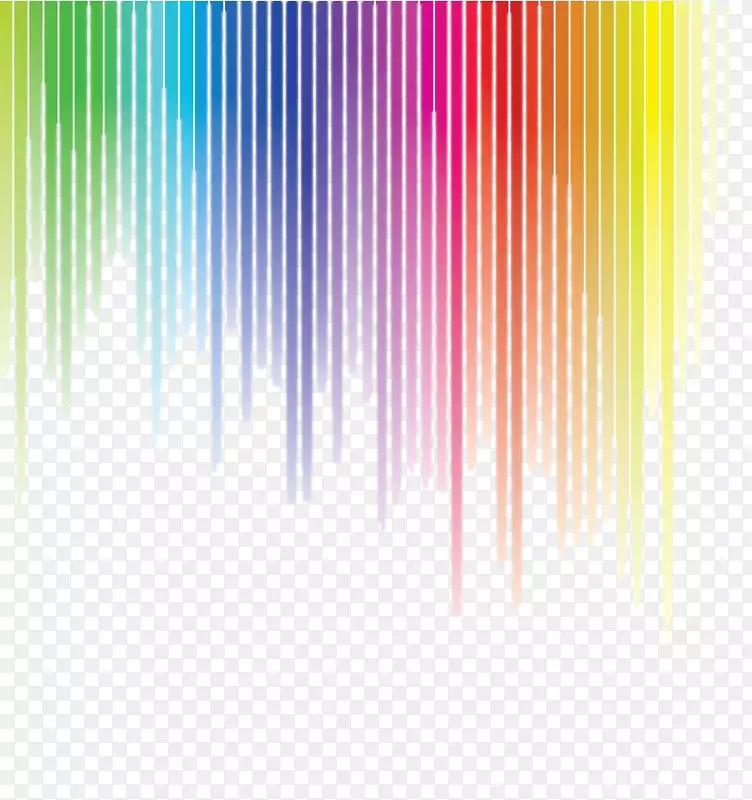 彩色彩虹插图-彩色波纹