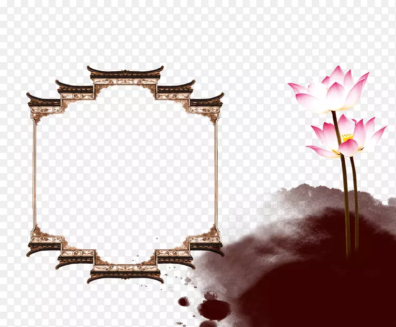 布达亚天河水墨画海报-莲花拱门