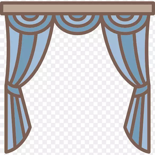 窗口盲帘可伸缩图形图标-一个窗帘儿童
