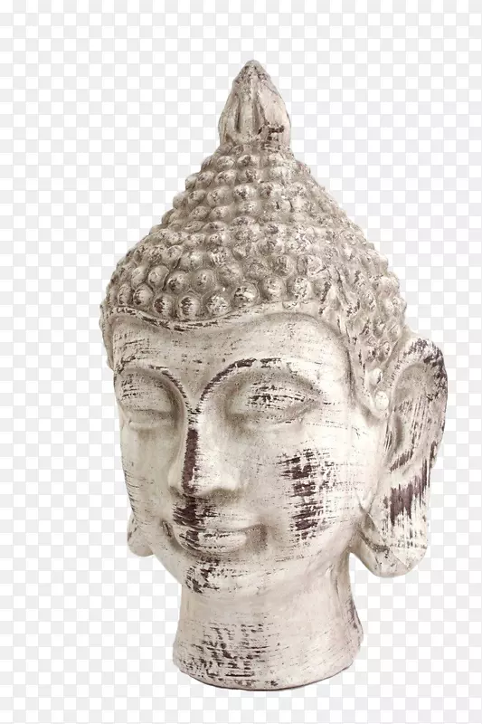 佛佛陀像-斑驳的白色佛像