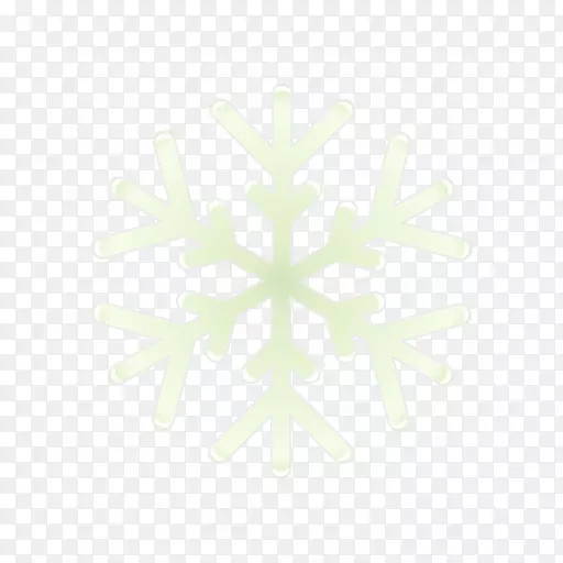 雪花图案-绿色新雪效应元素