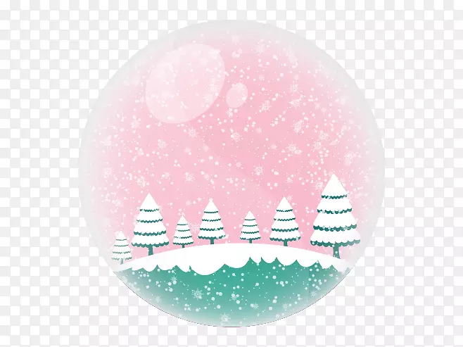 圣诞树雪花图标-漂亮的雪球