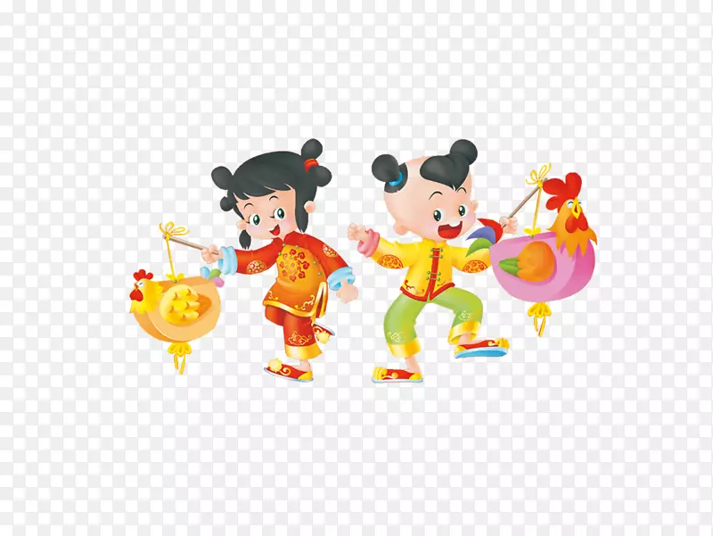 布达亚天河新年元宵节传统节日快乐的孩子们