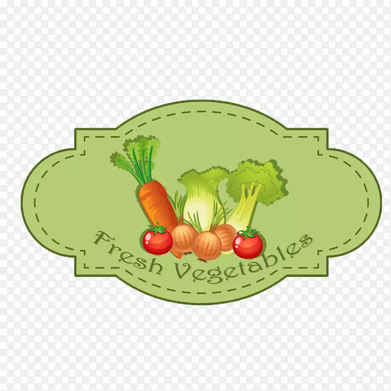 甘蓝蔬菜图标-水果和蔬菜标签