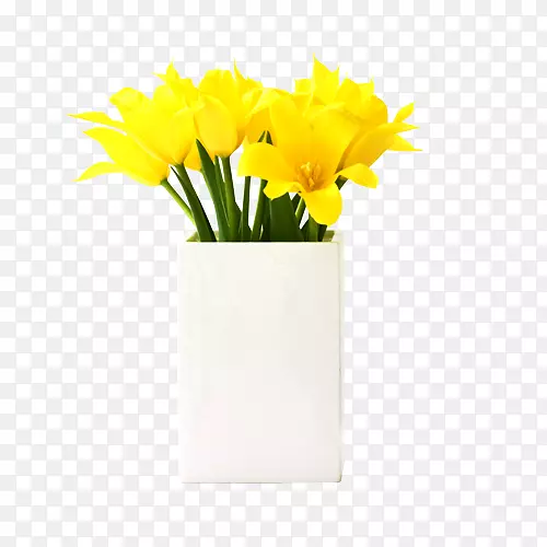 花卉设计花瓶黄花