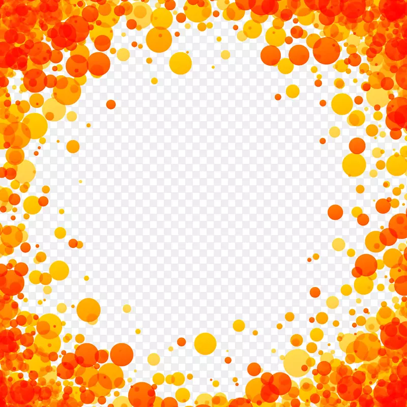 画框插图-小圆橙色