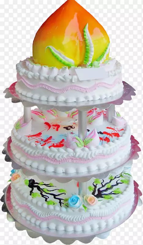 牛奶长寿桃子蛋糕糕点饼系列
