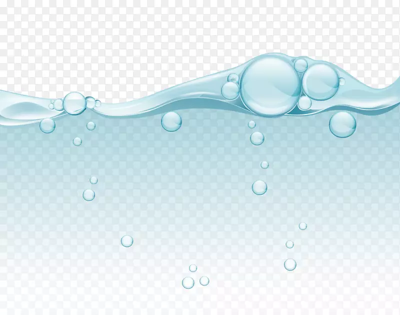 水生物天蓝色水