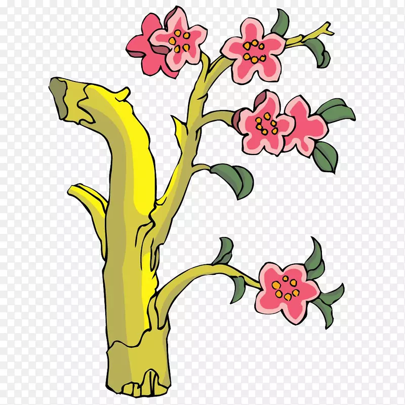 花卉设计树-梅花
