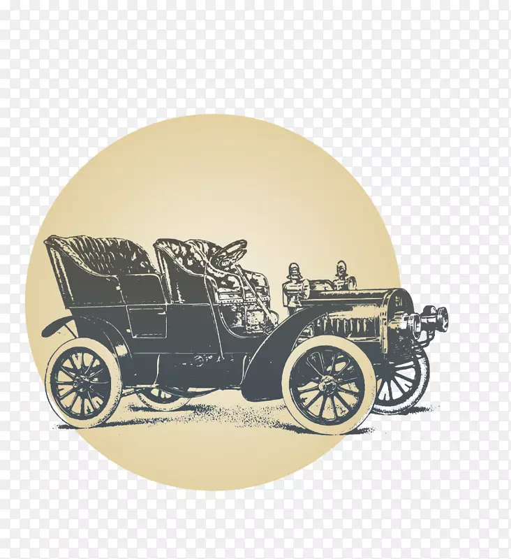 古典式汽车车展彩绘车