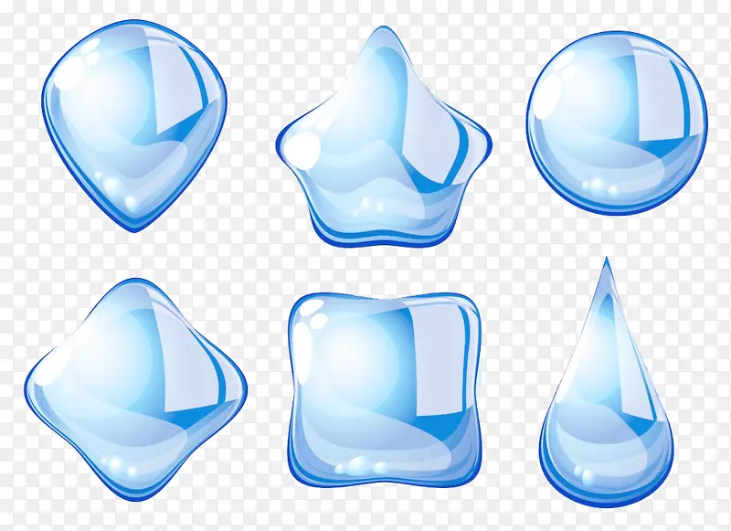 冰晶水滴-免费-创意蓝水