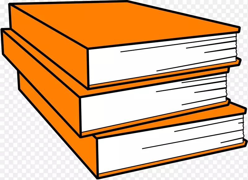 免费教材剪贴画-橙色书籍