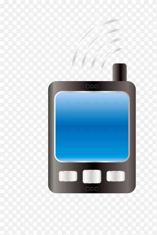 技术图标-蓝色电话技术和通信设备