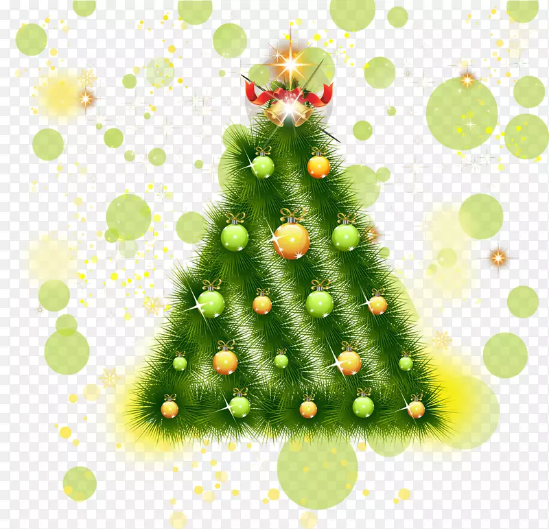 新年圣诞树-小小的新鲜绿色圣诞树