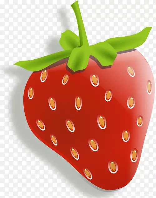 小蛋糕草莓奶油蛋糕水果剪贴画-鼠标涂草莓
