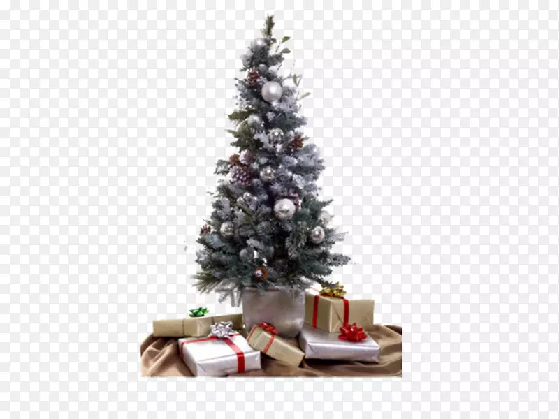 圣诞老人圣诞树礼物-圣诞树