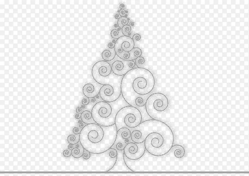 圣诞树画灰色素描圣诞树图案