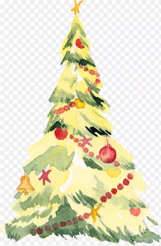 圣诞树毛巾联盟圣诞饰品-黄色圣诞树