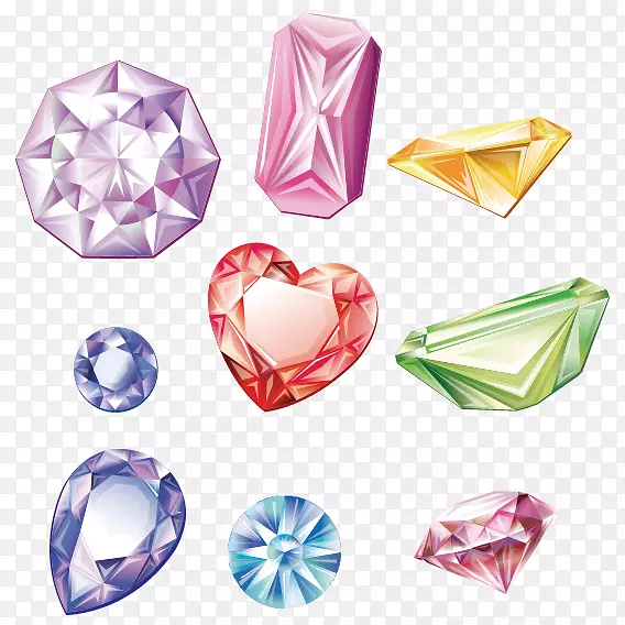 钻石颜色标志.珠宝载体材料