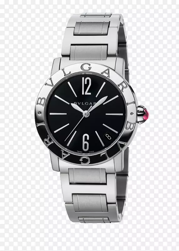 自动手表标签Heuer珠宝欧米茄缝纫机-宝格丽手表银黑色手表女式