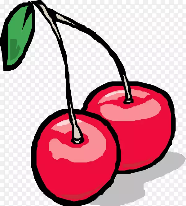 水果套装元素卡通剪贴画手绘樱桃