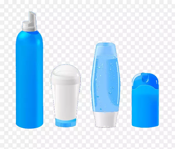 化妆品水瓶个人护理.蓝色水乳化妆品乳