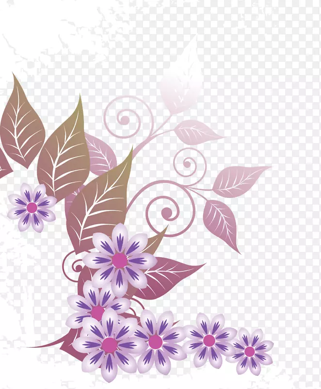 花设计紫花装饰材料