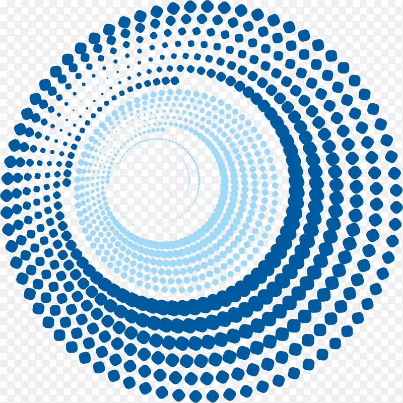 半色调版税-免费的圆圈插图-创意蓝色圆圈