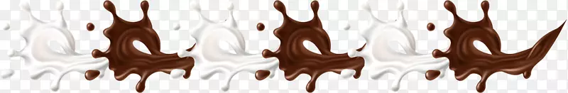 巧克力牛奶.手绘牛奶和巧克力
