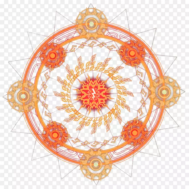 魔术圆圈剪贴画-橙色简单圆圈不规则图案