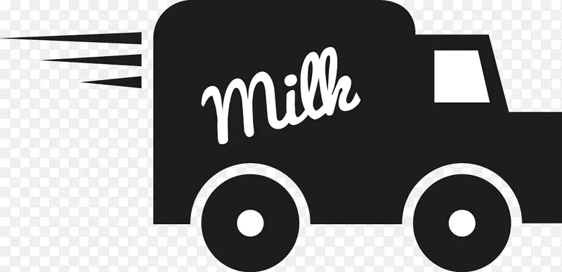 奶牛奶牛乳制品手绘卡通牛奶车