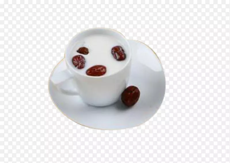 咖啡杯瓷碟杯枣茶龙眼奶
