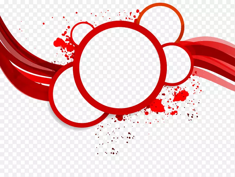 红色抽象艺术版税-免费-红色装饰圆圈图