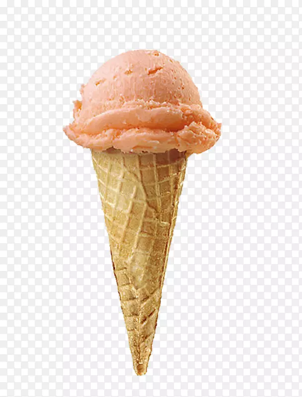 冰淇淋筒圣代草莓冰淇淋-冰淇淋