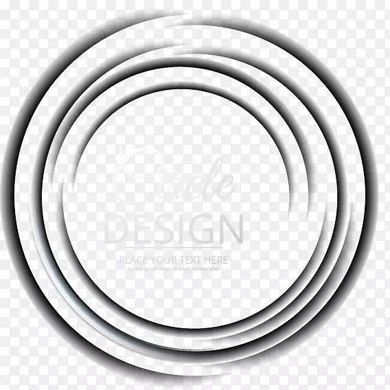 品牌白色圆字体彩绘环