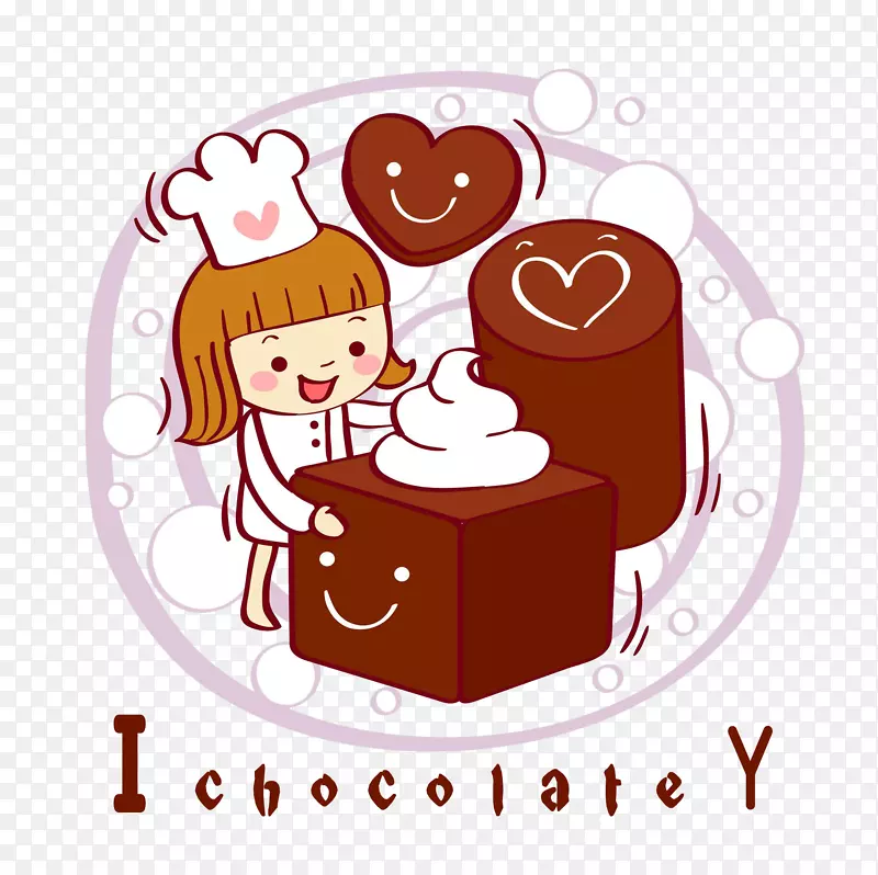 巧克力蛋糕夹艺术-情人节巧克力