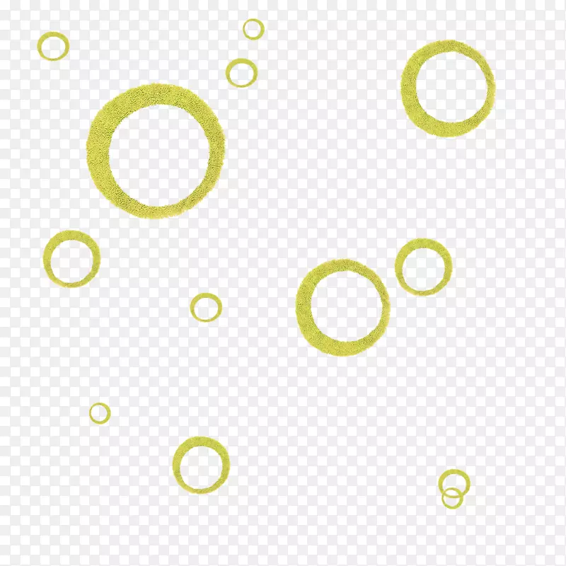 黄色圆身穿孔珠宝字体浮动圆