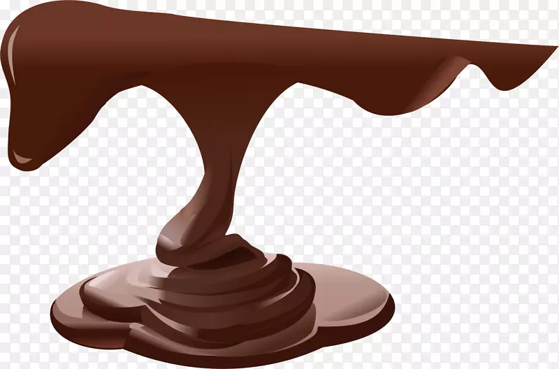 巧克力奶油融化.手绘巧克力酱