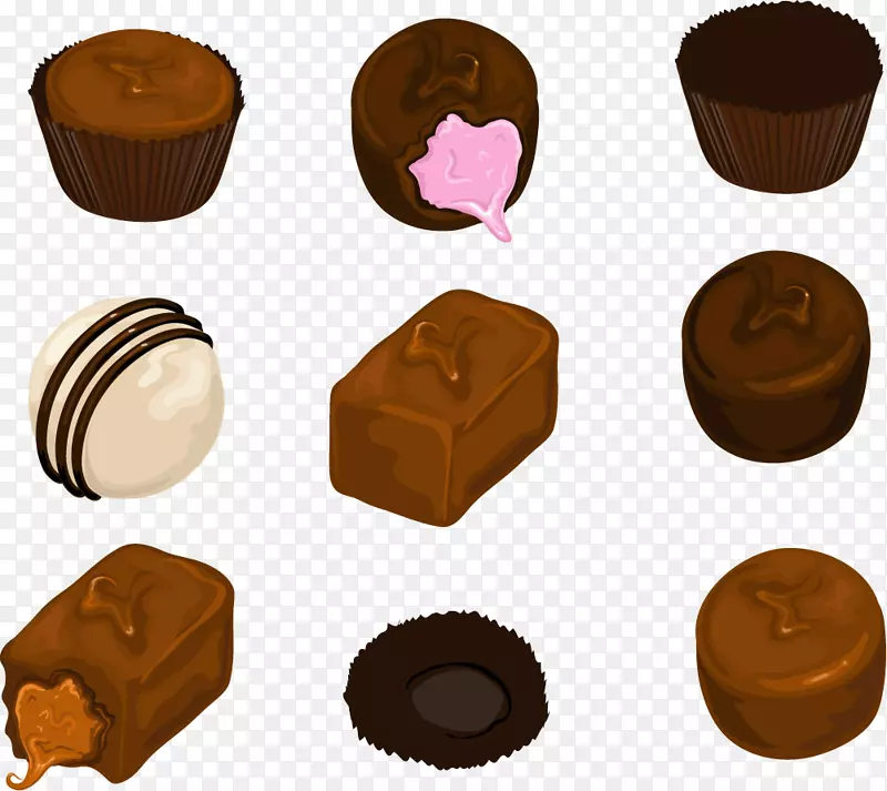 白巧克力糖果夹艺术-美食巧克力卡通图片