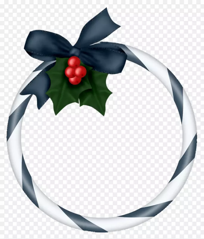 圣诞装饰圣诞老人剪贴画-圣诞装饰戒指