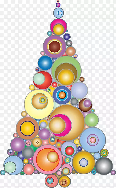 圣诞节和节日圣诞树装饰-圆环树