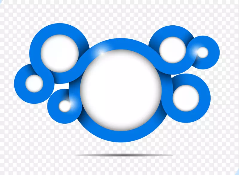 圆插图-创造性蓝色圆