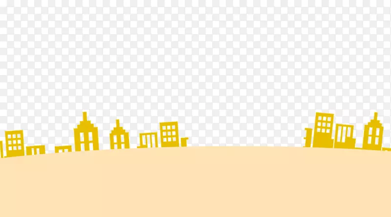 黄色免费提供的城市-黄色剪影创意城市